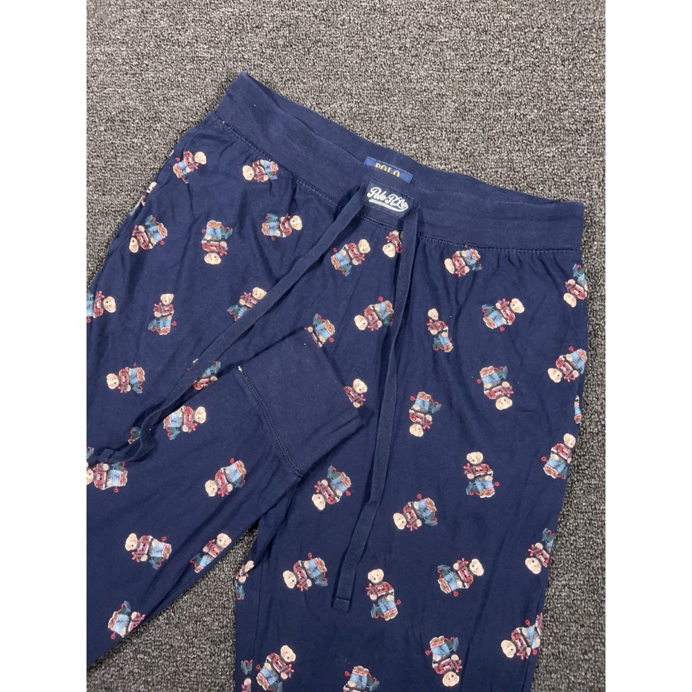 Polo Ralph Lauren Pants Joggers Men's Medium Blue Polo‎ Bear AOP Pajamas